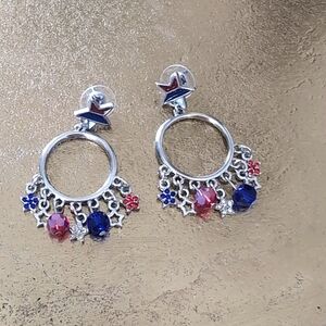 RED WHITE AND BLUE EARRINGS